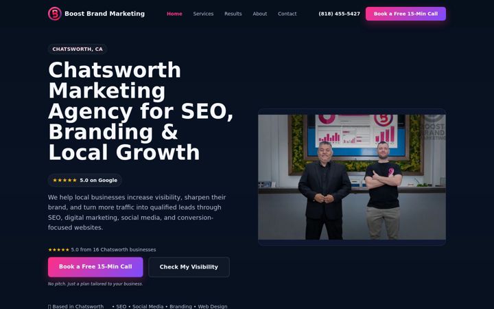 Screenshot of boostbrandmarketing.com