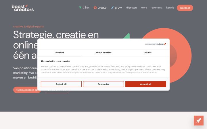 Ekrānuzņēmums no boostcreators.nl
