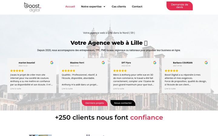 Screenshot stránky boostdigital.fr