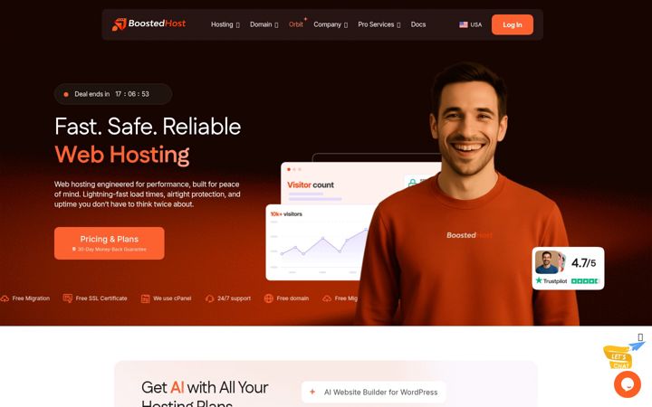 Screenshot of boostedhost.co