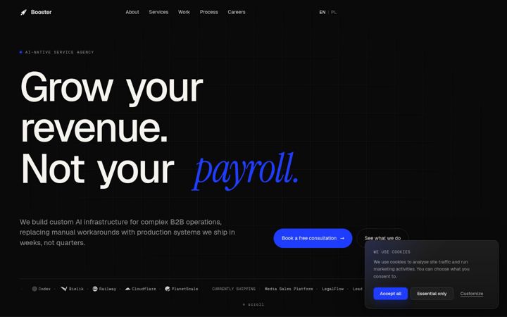 Screenshot of boosterai.pl