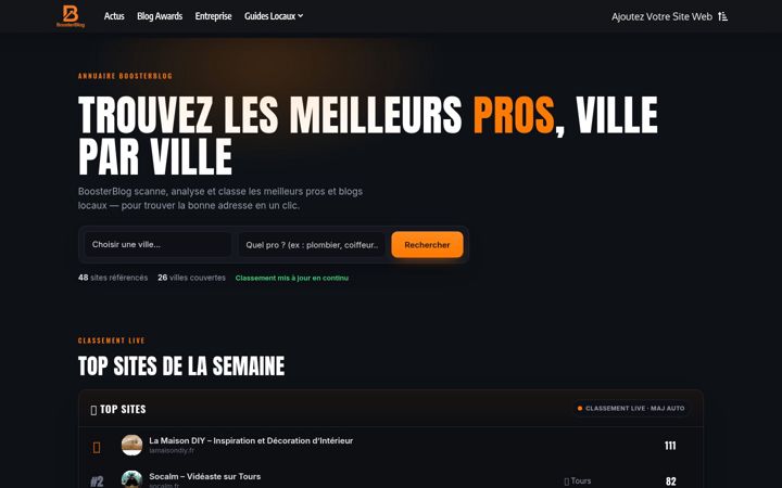 Screenshot of boosterblog.com