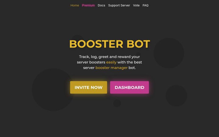 Screenshot of boosterbot.xyz
