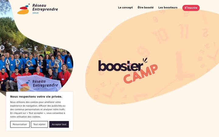 Screenshot of boostercamp-adour.fr