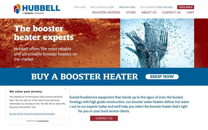 Screenshot of boosterheater.com