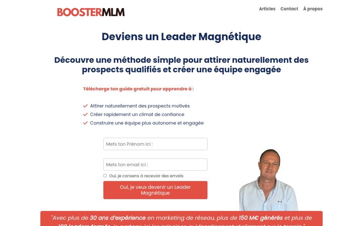 Screenshot of boostermlm.com