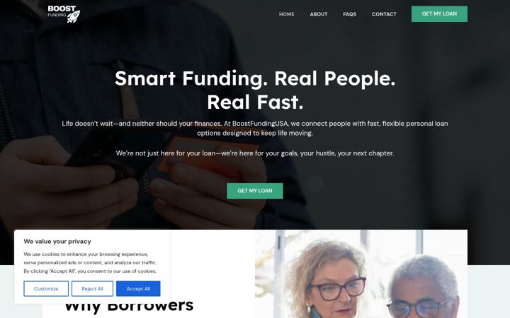 Screenshot of boostfundingusa.com