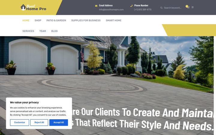 Screenshot of boosthomepro.com