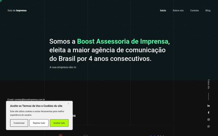 Captura de pantalla de boostimprensa.com.br