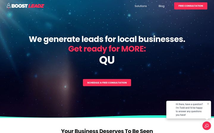 Screenshot of boostleadz.com