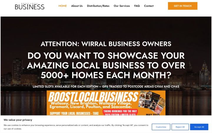 Screenshot of boostlocalbusiness.co.uk