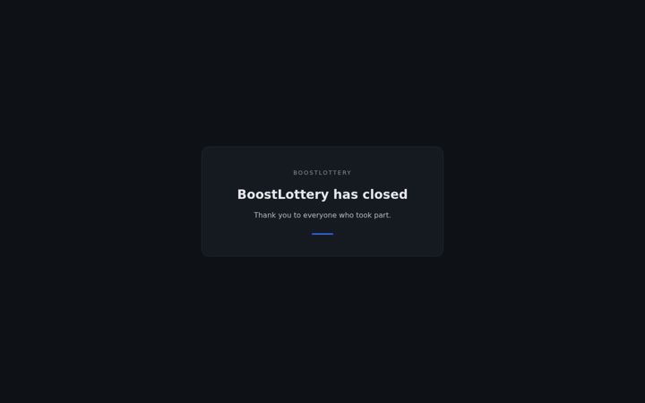 Screenshot of boostlottery.io
