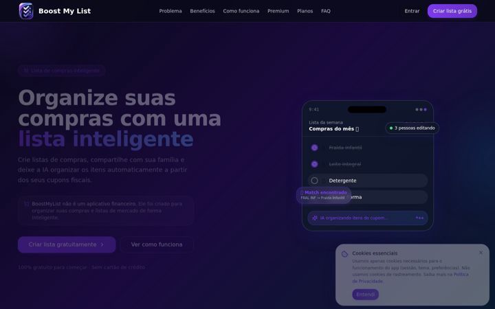 Screenshot of boostmylist.com