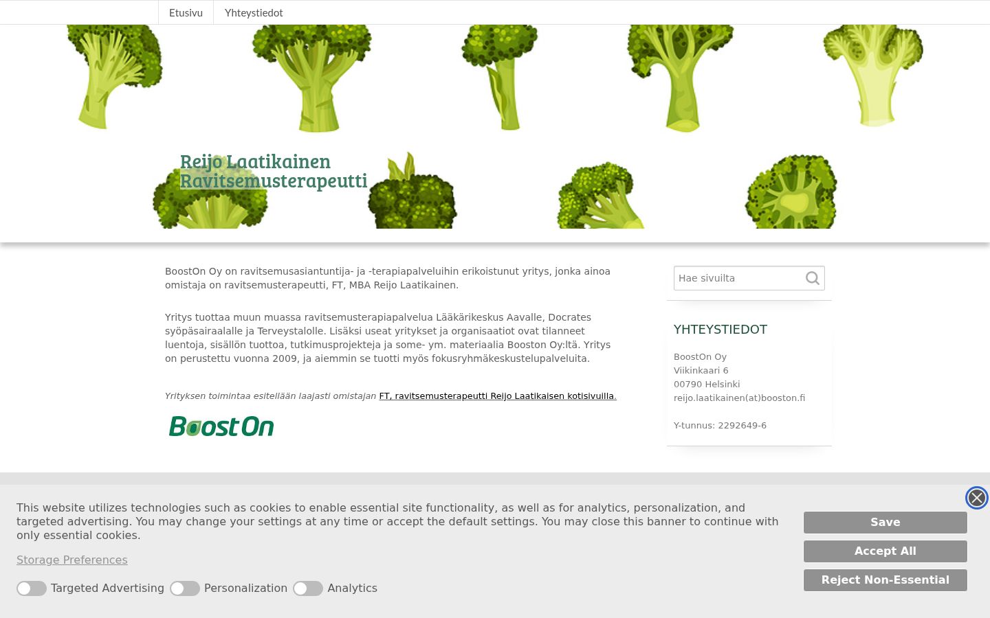Screenshot tal-banner tal-kunsens muri qabel kwalunkwe interazzjoni
