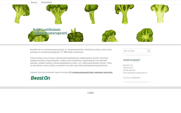 Screenshot of booston.fi
