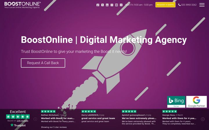 Screenshot of boostonlineadvertising.co.uk