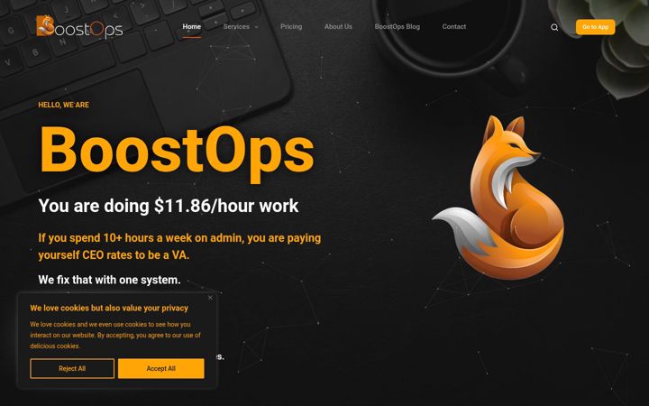 Screenshot of boostops.org