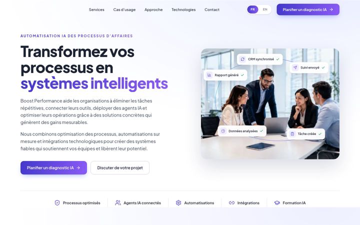 Screenshot of boostperformance.ai