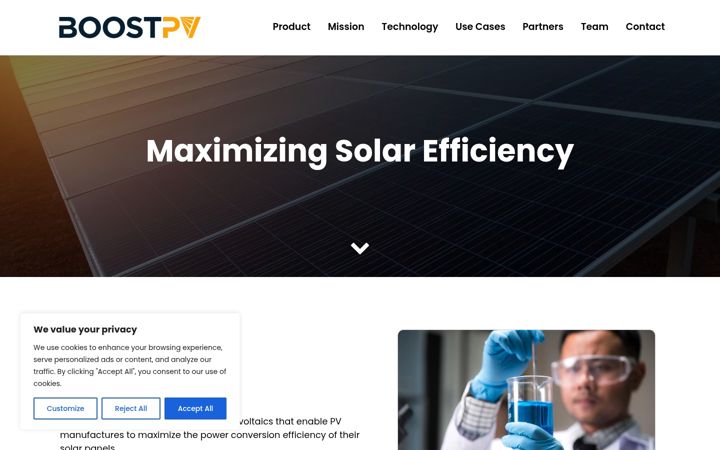 Screenshot of boostpv.com