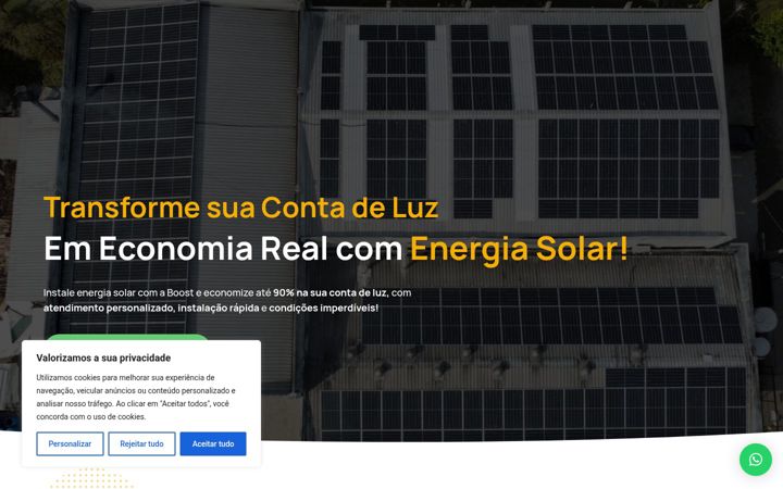 Screenshot of boostsolar.com.br
