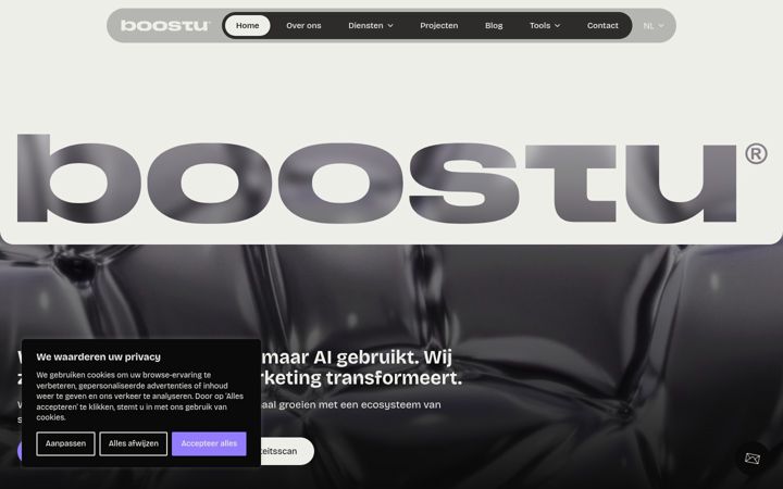 Screenshot of boostu.be