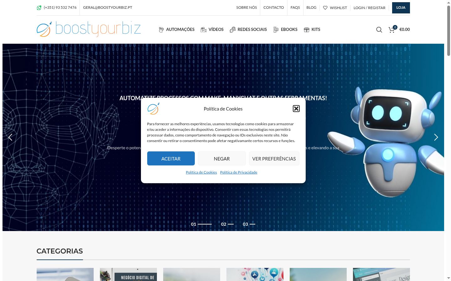 Screenshot του banner συγκατάθεσης που εμφανίστηκε πριν από οποιαδήποτε αλληλεπίδραση