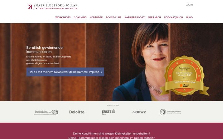 Screenshot of boostyourcareersister.com