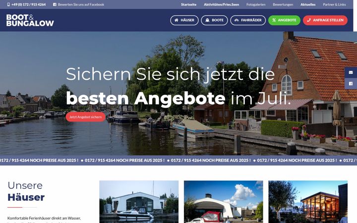 Ekraanipilt saidist boot-und-bungalow.de