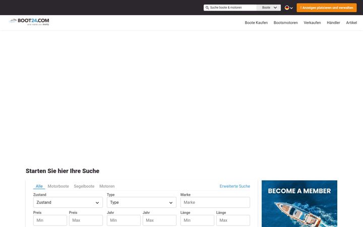 Screenshot of boot24.com