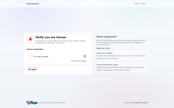 Screenshot of bootcamp.pt