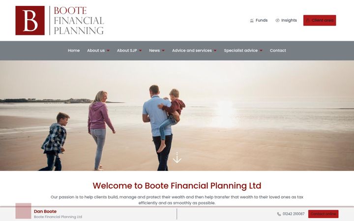 Screenshot ta' bootefinancial.co.uk