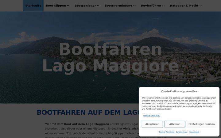Screenshot of bootfahren-lago-maggiore.de