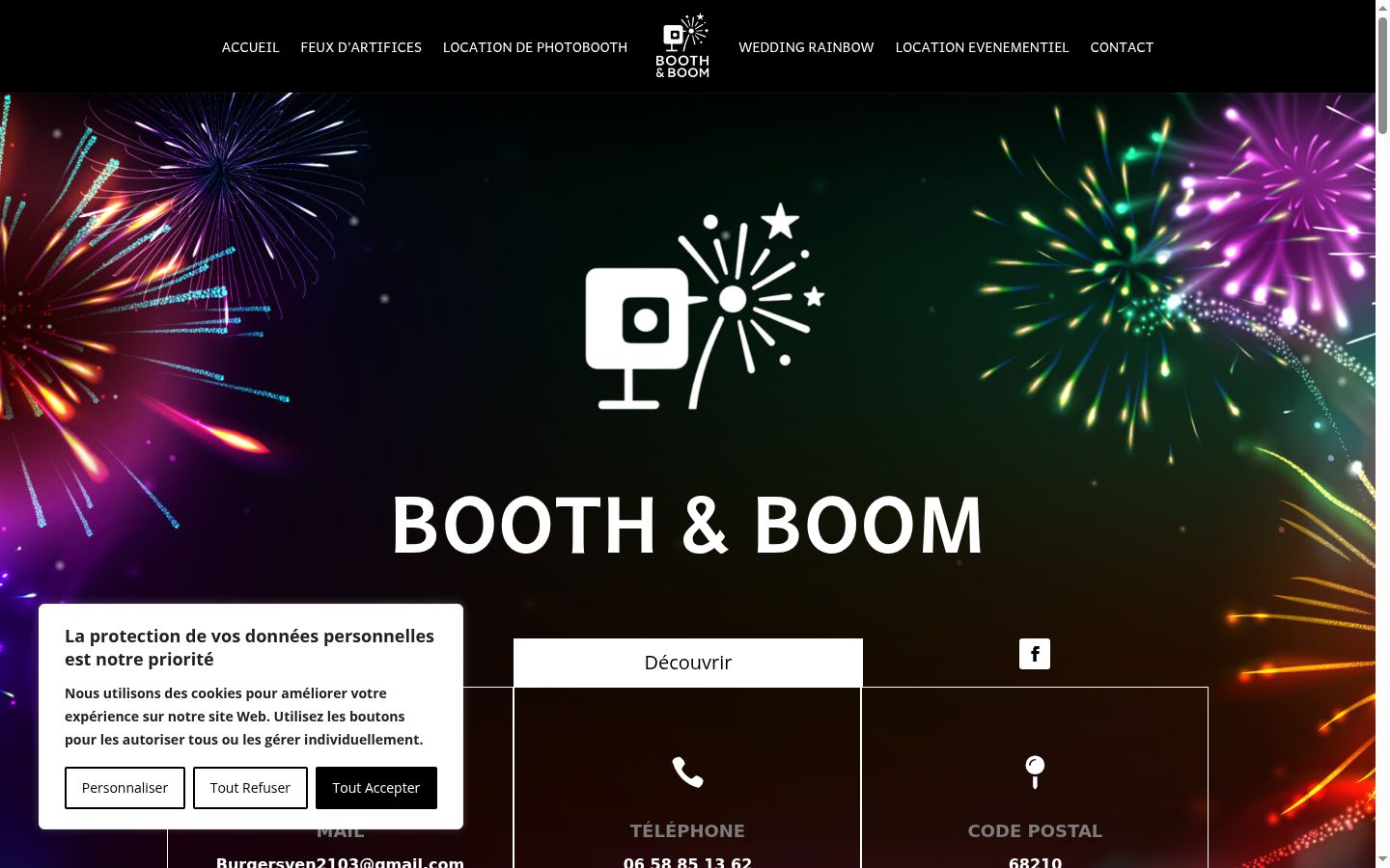 Captura de ecrã do banner de consentimento apresentado antes de qualquer interação