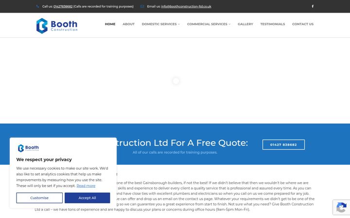 Screenshot of boothconstruction-ltd.co.uk