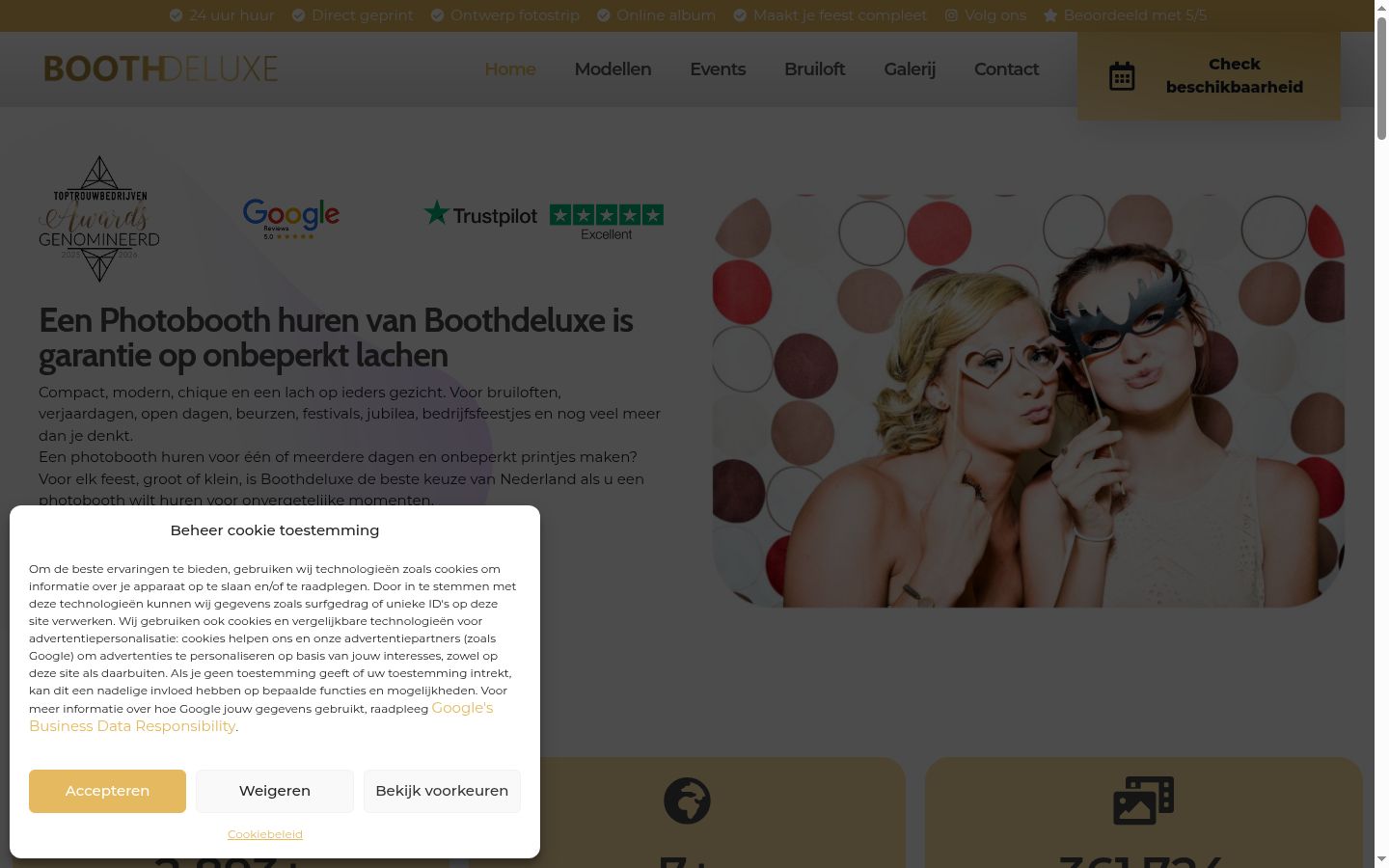 Sutikimo reklamjuostės, rodytos prieš bet kokią sąveiką, ekrano kopija
