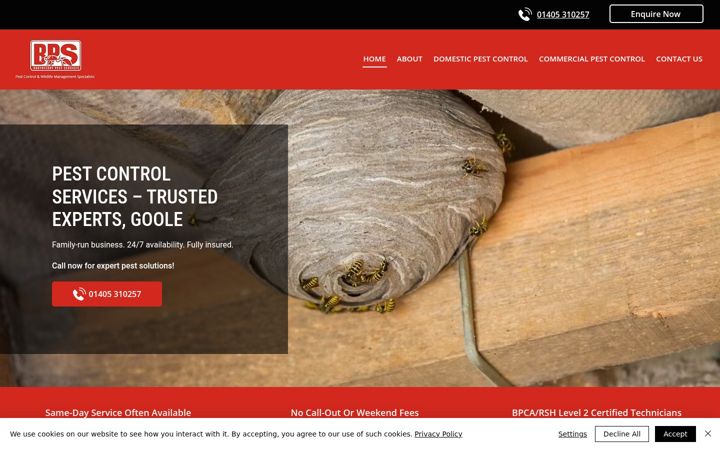 Screenshot of boothferrypestservicesgoole.co.uk