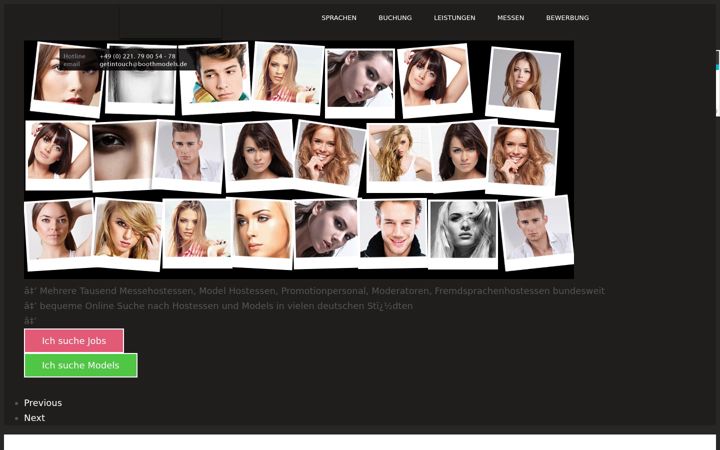 Screenshot of boothmodels.de