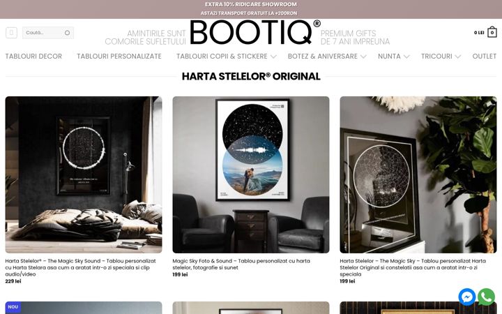 Screenshot of bootiq.ro