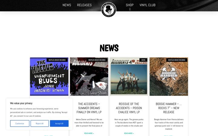 Screenshot of bootlegbooze.com