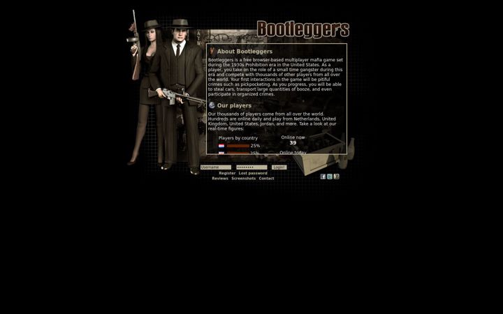 Screenshot of bootleggers.us