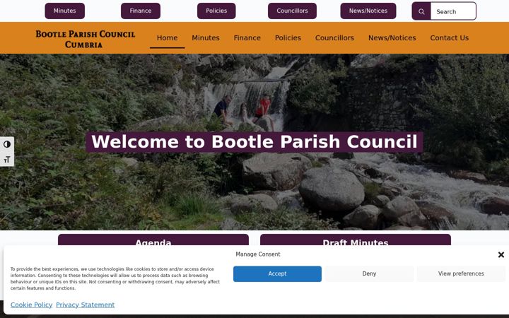 Screenshot of bootleparishcouncil.co.uk