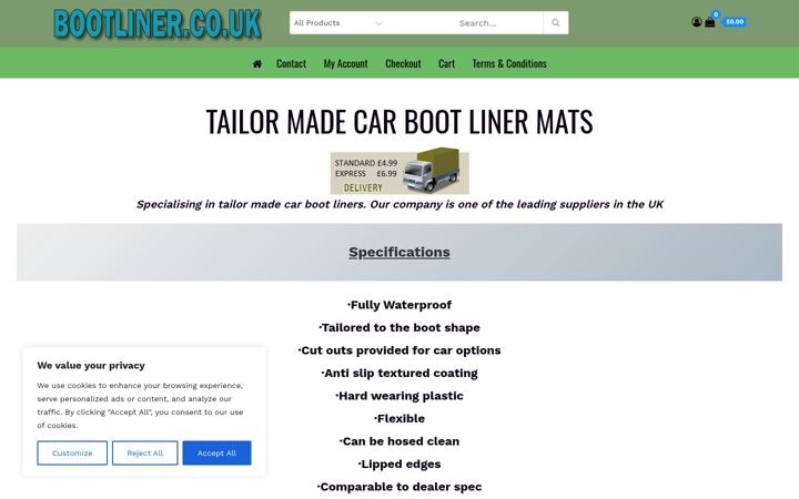 Screenshot of bootliner.co.uk