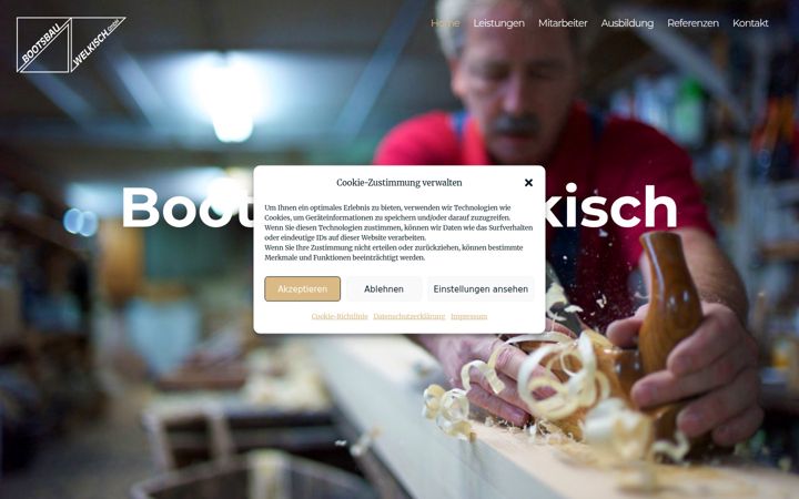 Snímek obrazovky bootsbau-welkisch.de