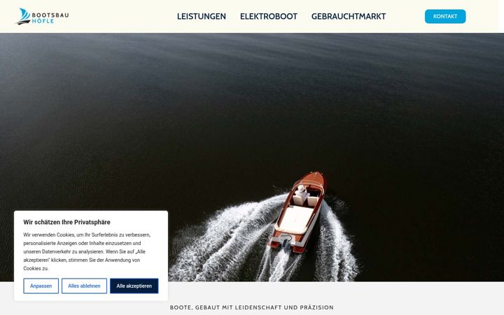 Snímek obrazovky bootsbauhoefle.de
