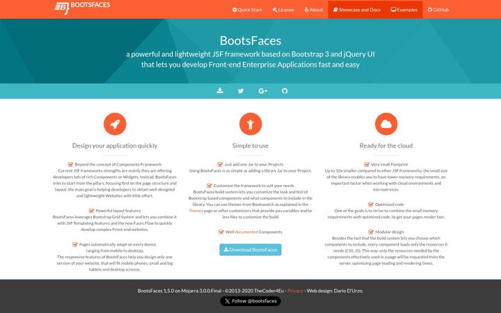 Screenshot of bootsfaces.de