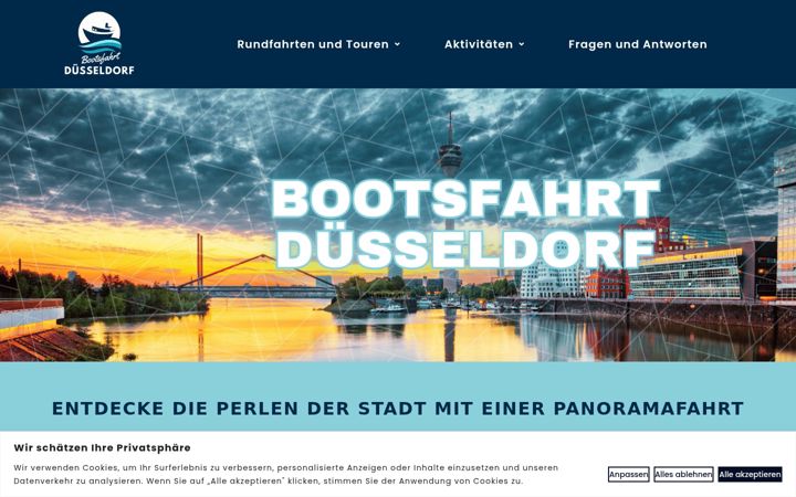 Screenshot of bootsfahrt-duesseldorf.de