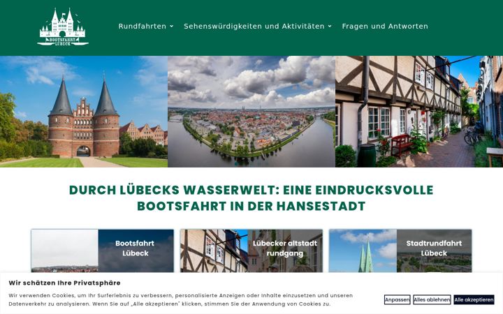 Screenshot of bootsfahrt-luebeck.de