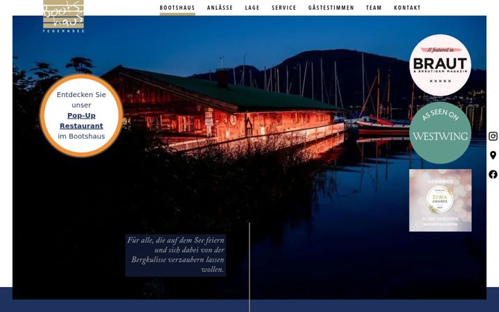Screenshot of bootshaustegernsee.de