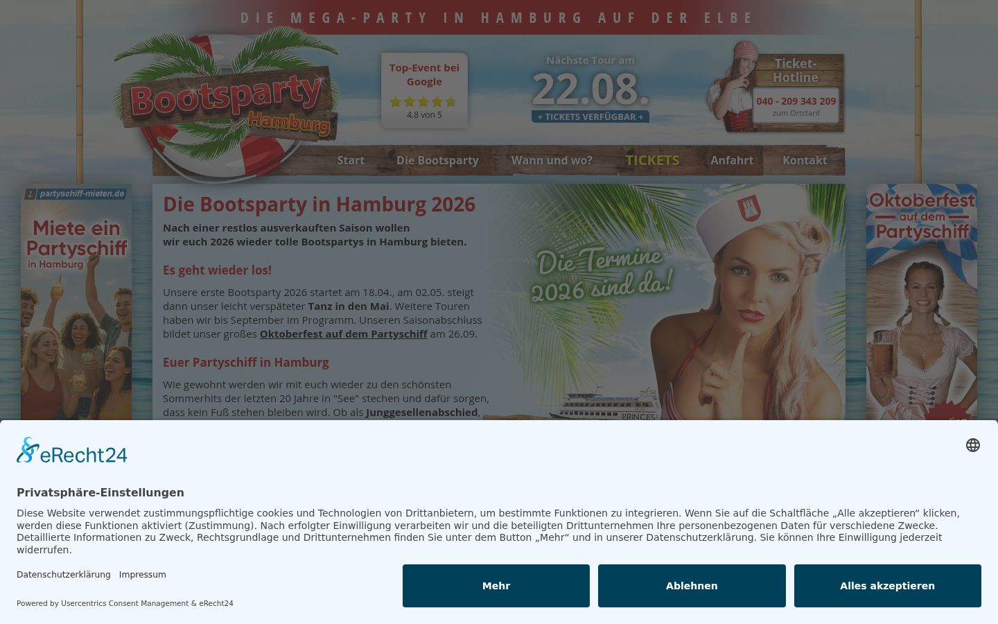 Sutikimo reklamjuostės, rodytos prieš bet kokią sąveiką, ekrano kopija
