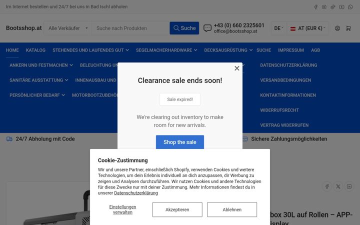 Screenshot of bootsshop.at